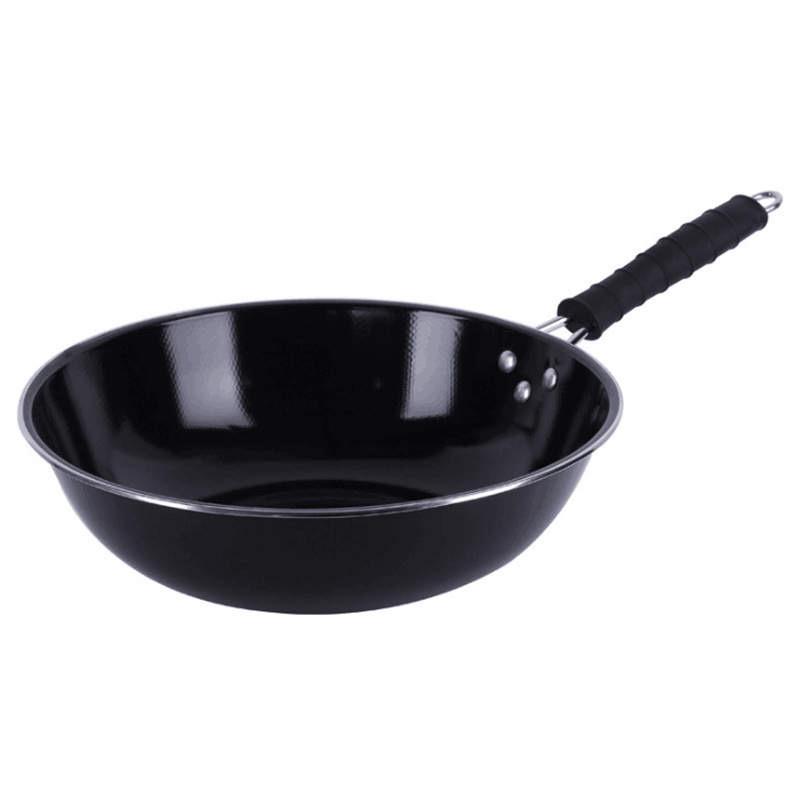 Panela Wok Preto Antiaderente 32cm Cabo Emborrachado