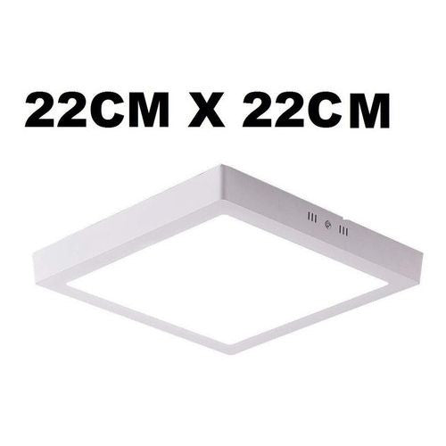 Luminária Led Sobrepor Quadrada 22x22cm 24W Bivolt 8000k